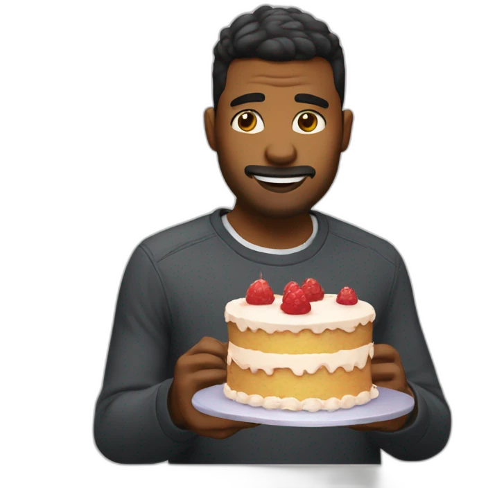 Humster with cake emoji