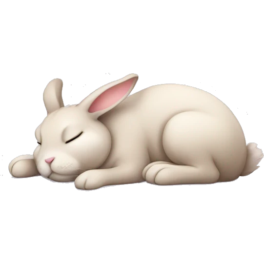 Cute Bunny sleeping emoji
