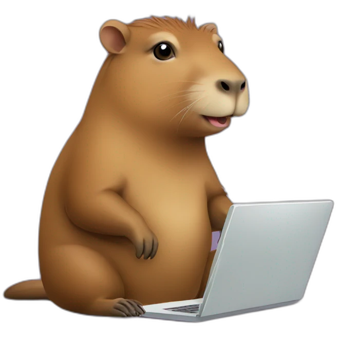 capybara with laptop emoji