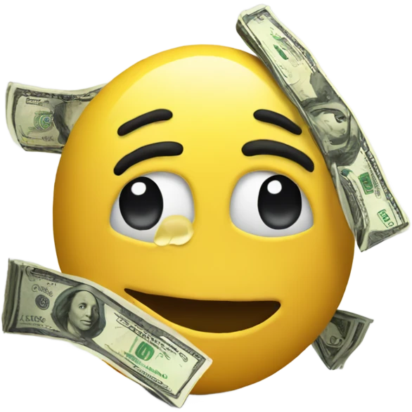 rubber with money emoji