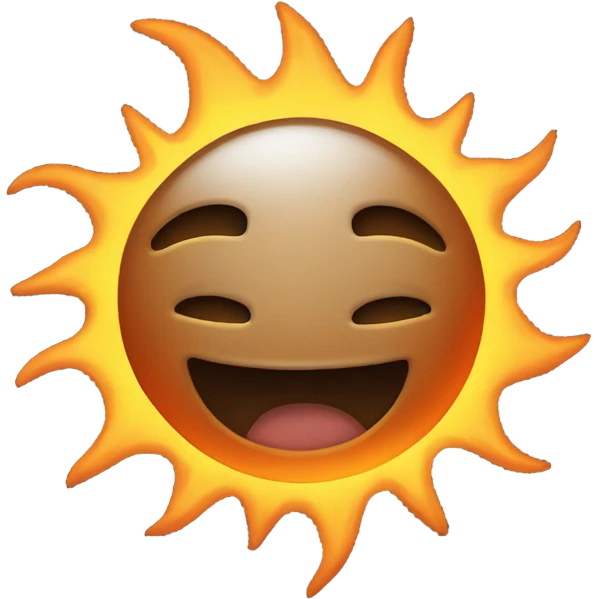 molten burning large sun emoji