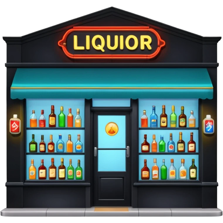tienda de licor que se vea desde a fuera emoji