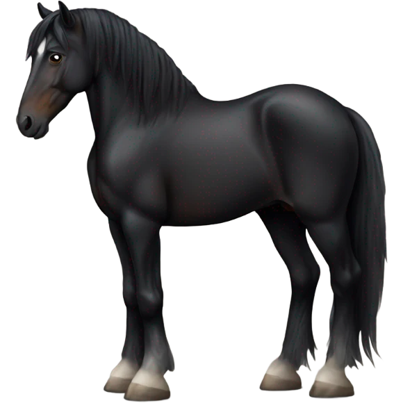 Black draught horse emoji