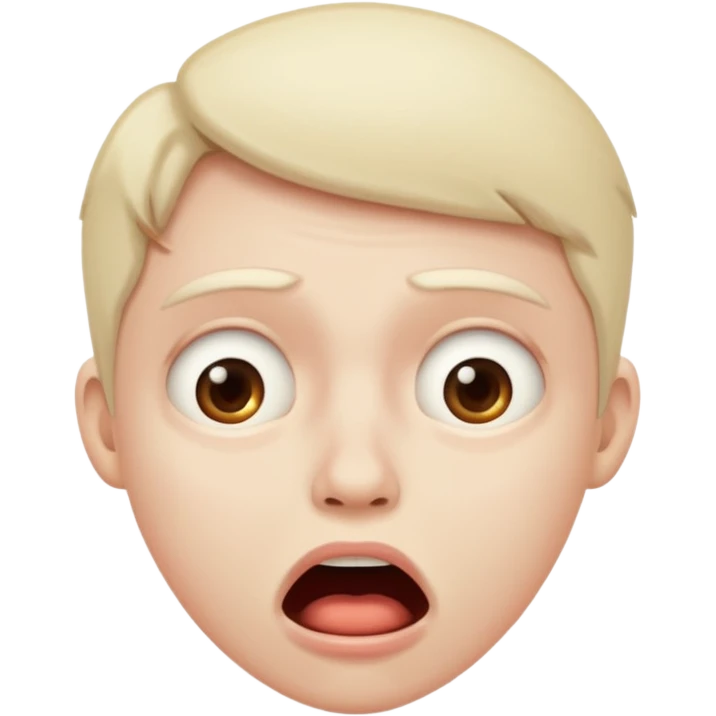 Anguished face while mouth watering emoji