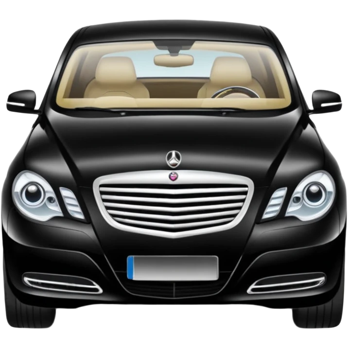 Crée-moi une voiture noire, berline, très classe La voiture  en long 2025classe S. emoji
