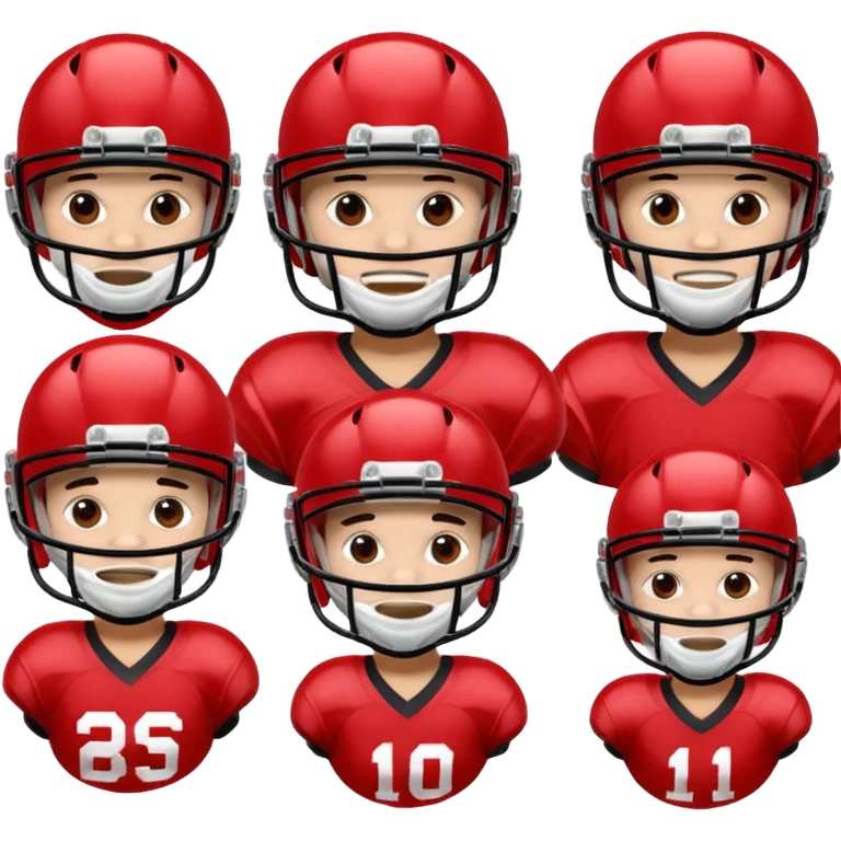 college football players helmets red  emoji