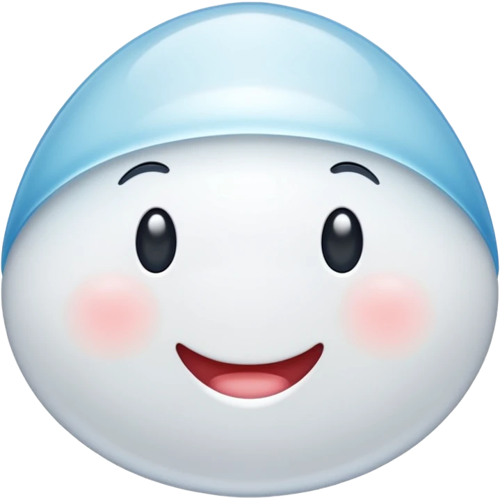 white gum drop emoji