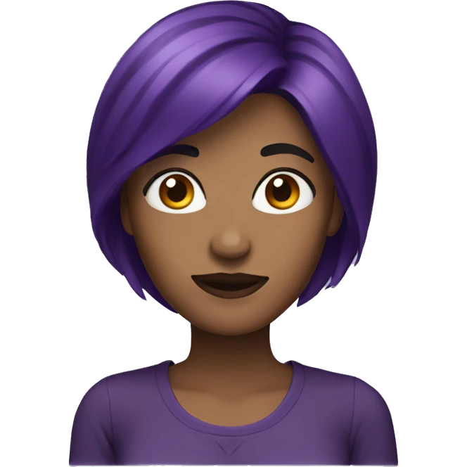 woman with dark purple hair emoji