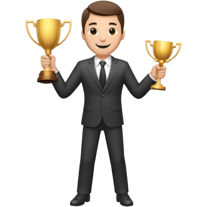 businessman celebrating full body emoji