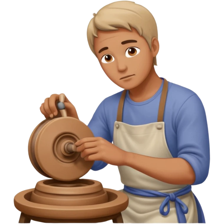 Pottery Wheel Artist man  emoji