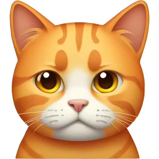 Orange sad cat emoji