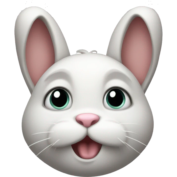  begging bunny with bleh face emoji