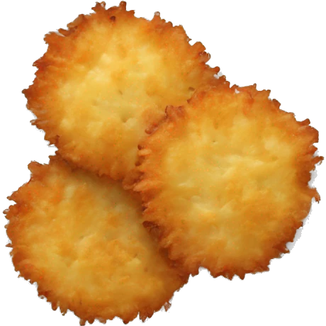 plate of fried potato latkes emoji