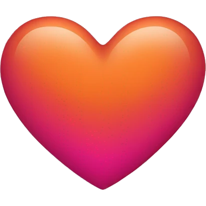 Dark orange pink heart  emoji