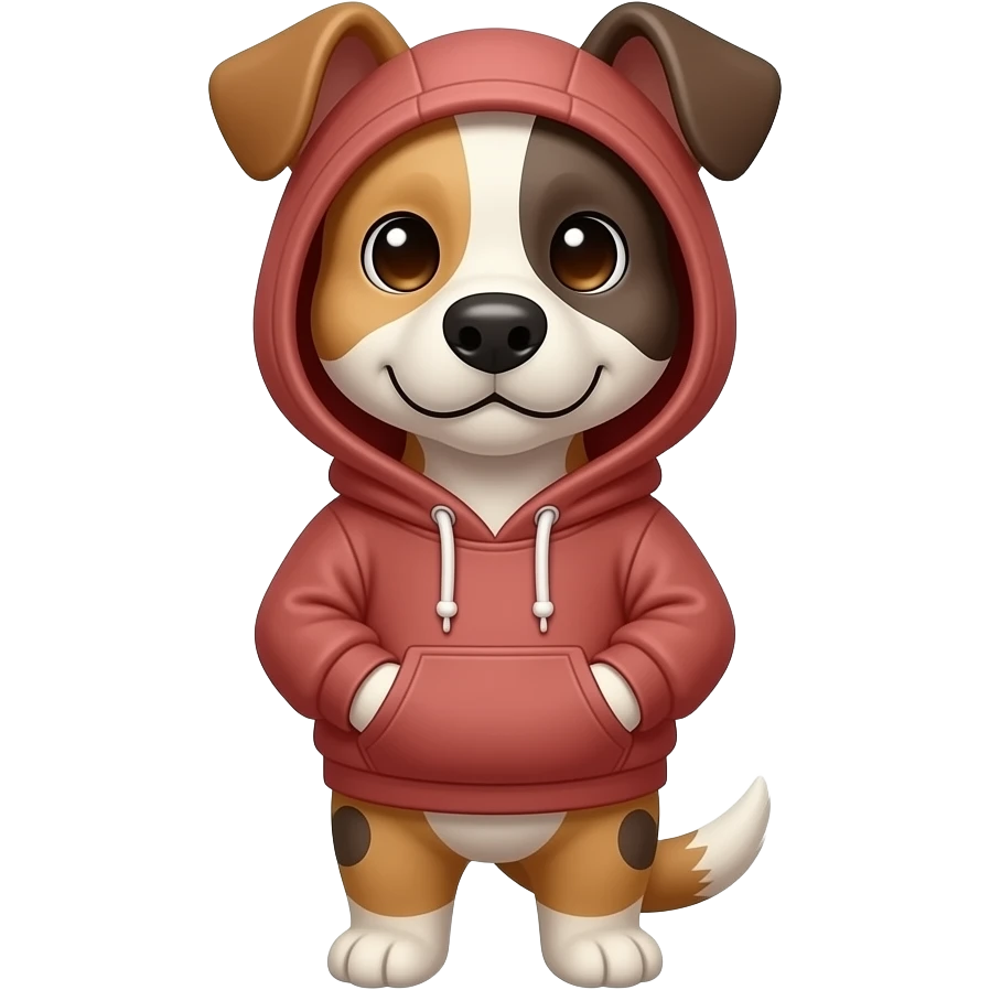 Doggy wearing a hoodie emoji