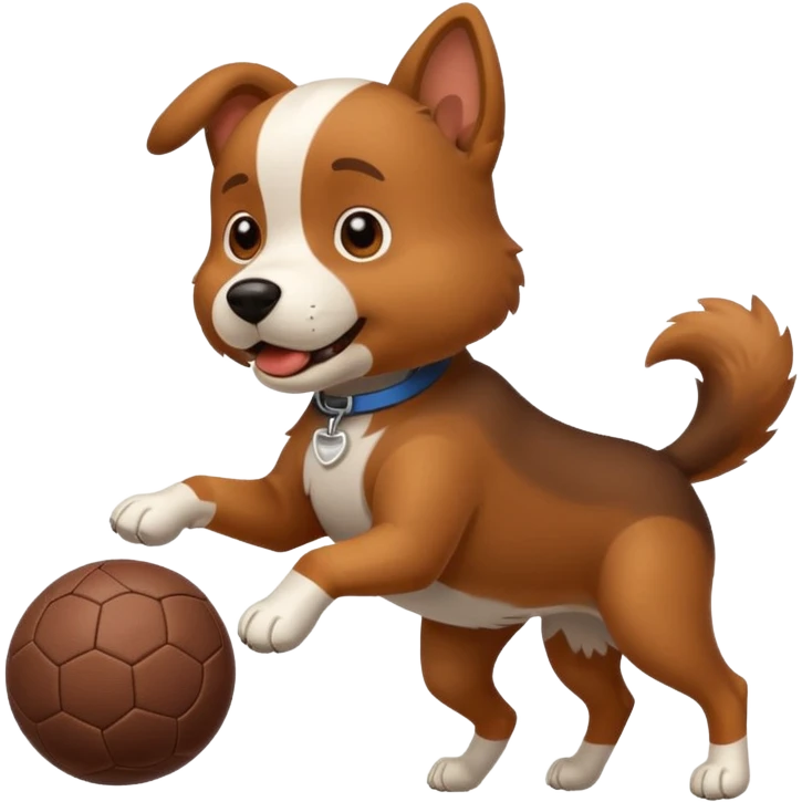 Ftbol oynayan köpek emoji