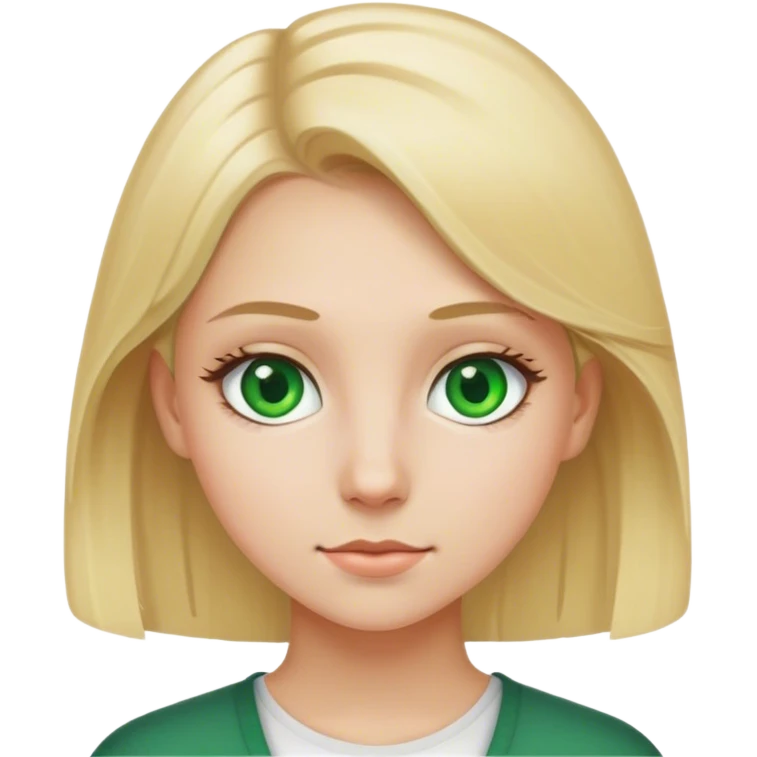 uk student girl blonde green eyes emoji