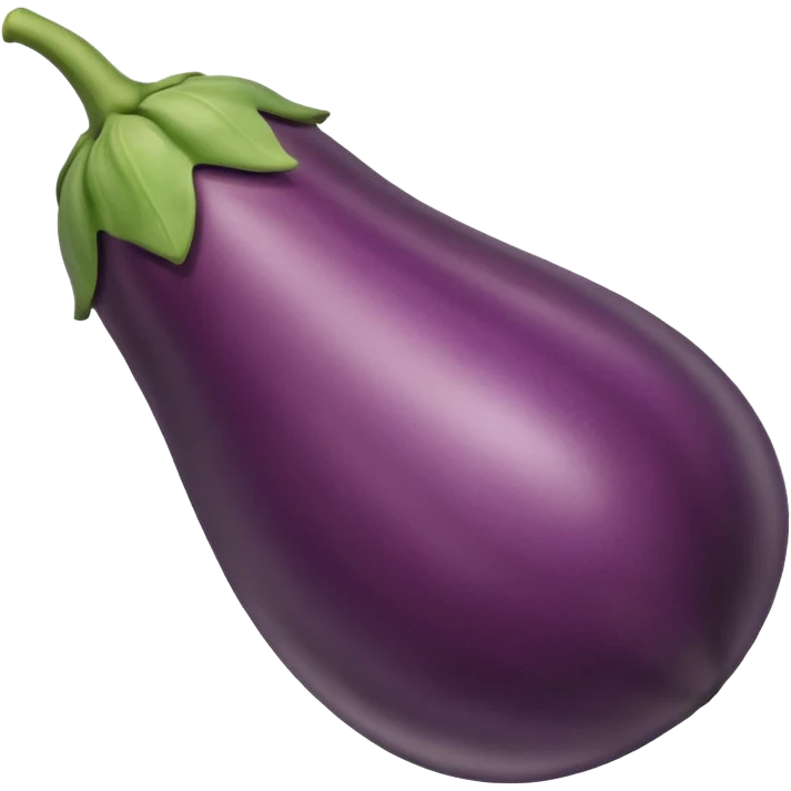 Eggplant in peach emoji