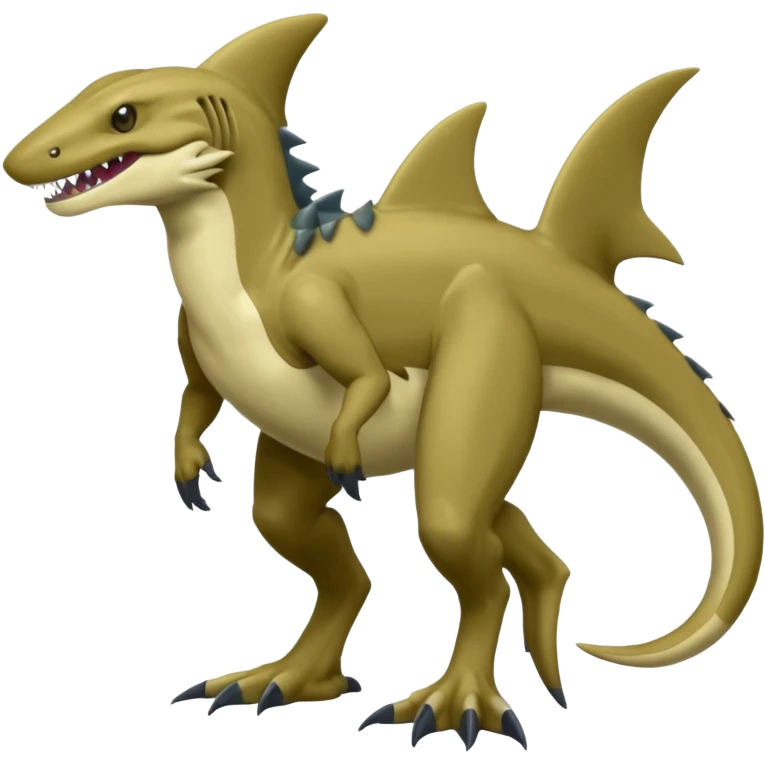 Muddy Swampy Glossy Oily Smooth Sergal-Wickerbeast-Protogen-Primagen-Shark-fusion-animal-Fakemon-hybrid-creature, full body   emoji