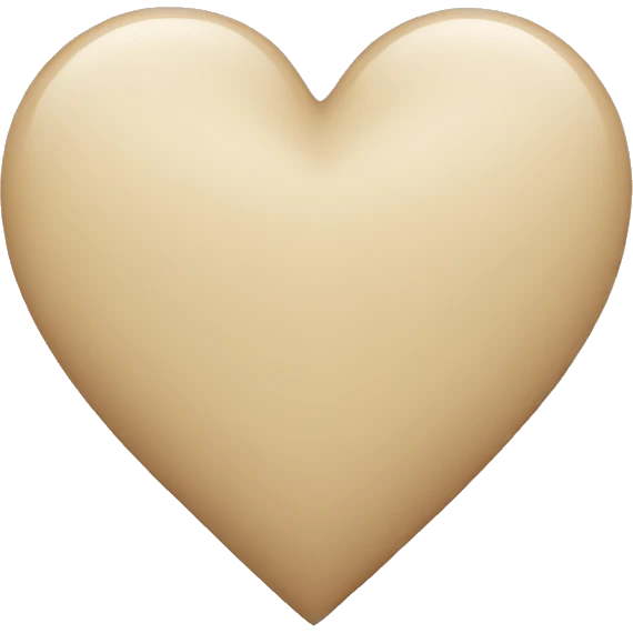 Beige heart emoji