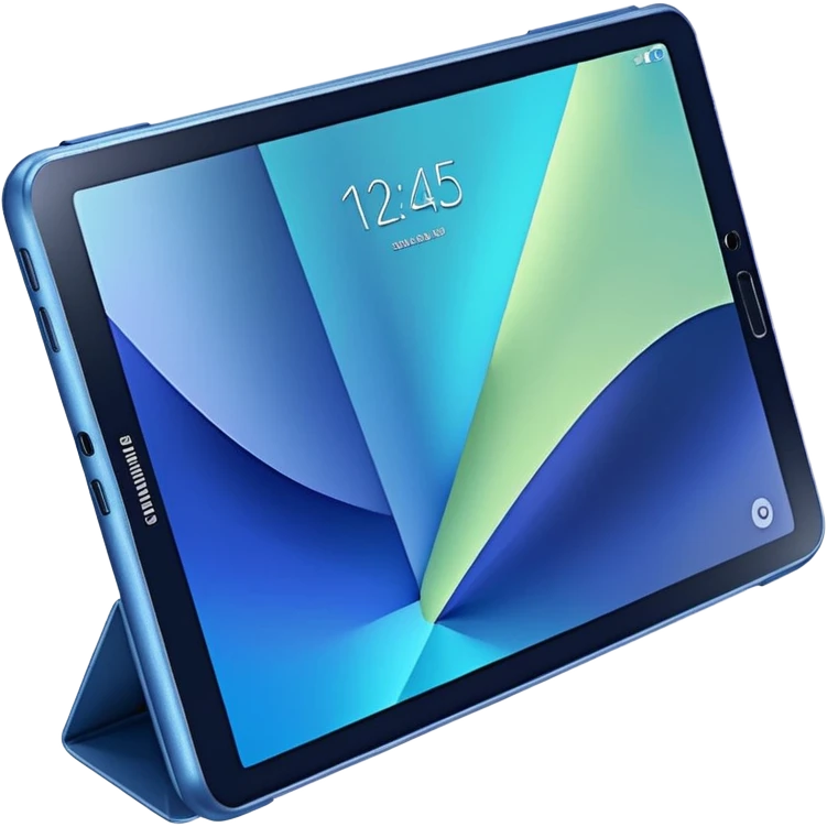Ultra Detailed hyperrealistic beautiful Samsung galaxy 14 tablet, with a very trendy cover case that sparkles and shimmers,  3d rendering, isolated, still life. Must be 8k quailty, 10000x10000px resolution  emoji