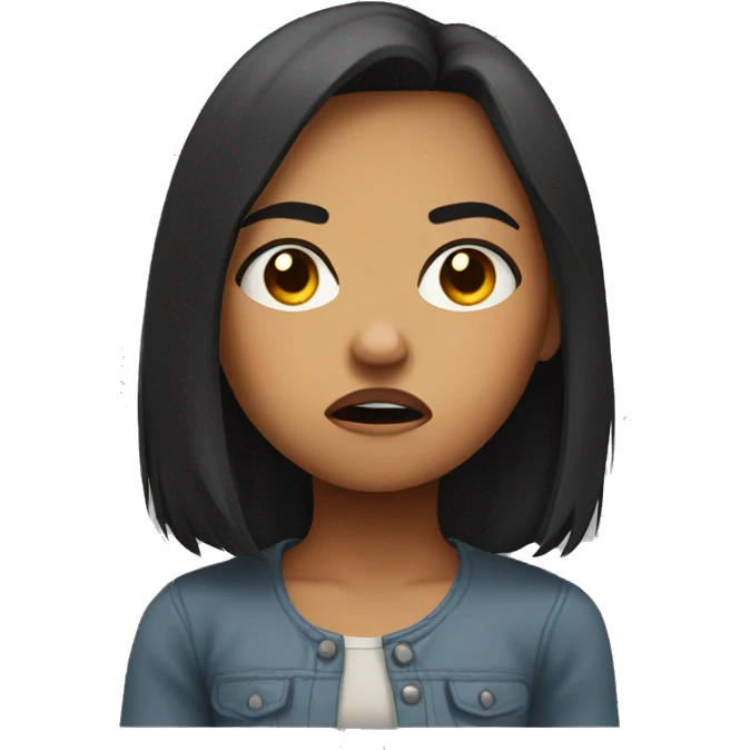 Angry  short girl cute emoji