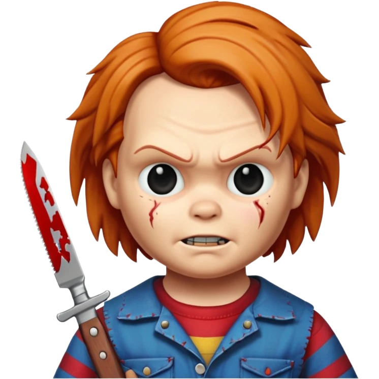 Chuky sicatriz y cuchillo emoji