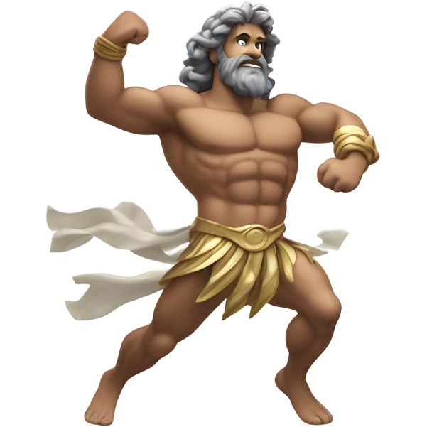 Poseidon hitting the griddy emoji