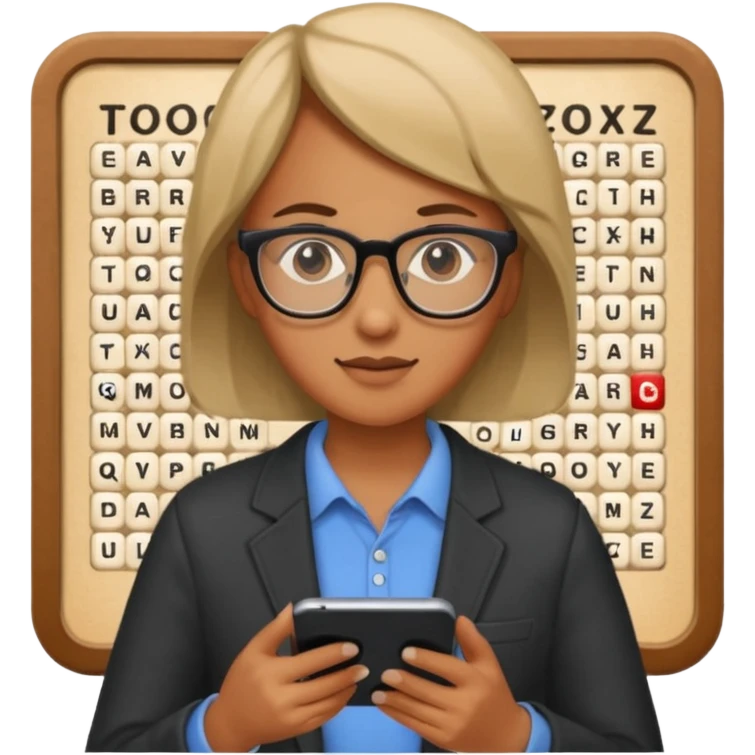 mano con movil y buscador palabras emoji