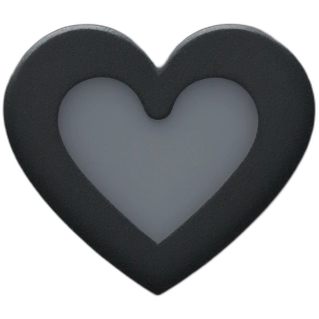 Coeur dégradé noir emoji