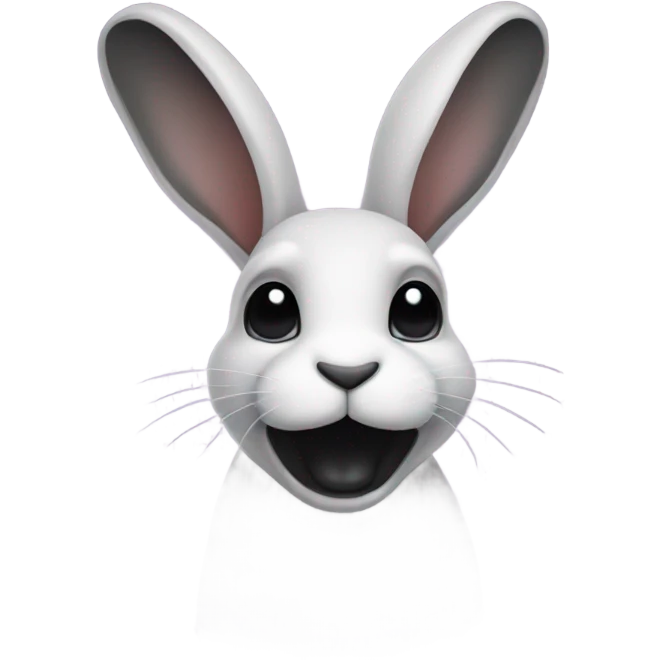 Rabbit with black heart emoji