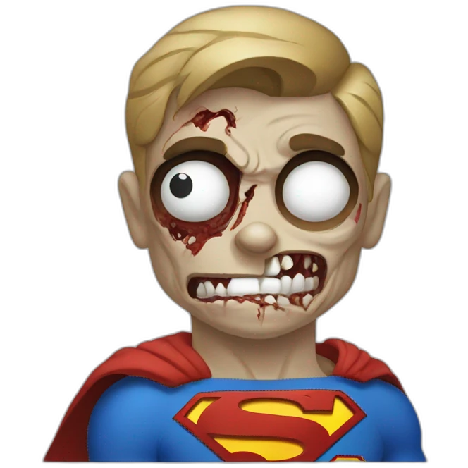 superman as a zombie emoji
