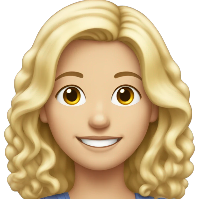 smiling blonde girl portrait Heidi Gardner emoji