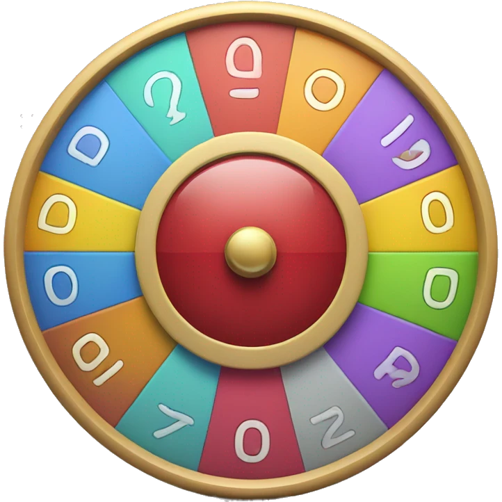 Simple wheel of fortune with only six colors and a pointer no text  emoji