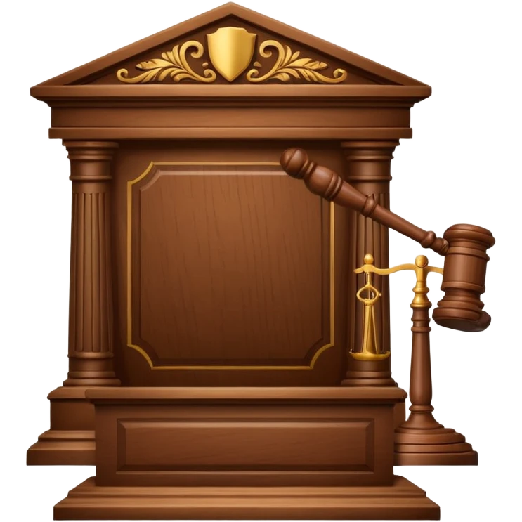 court rostrum with ruler emoji