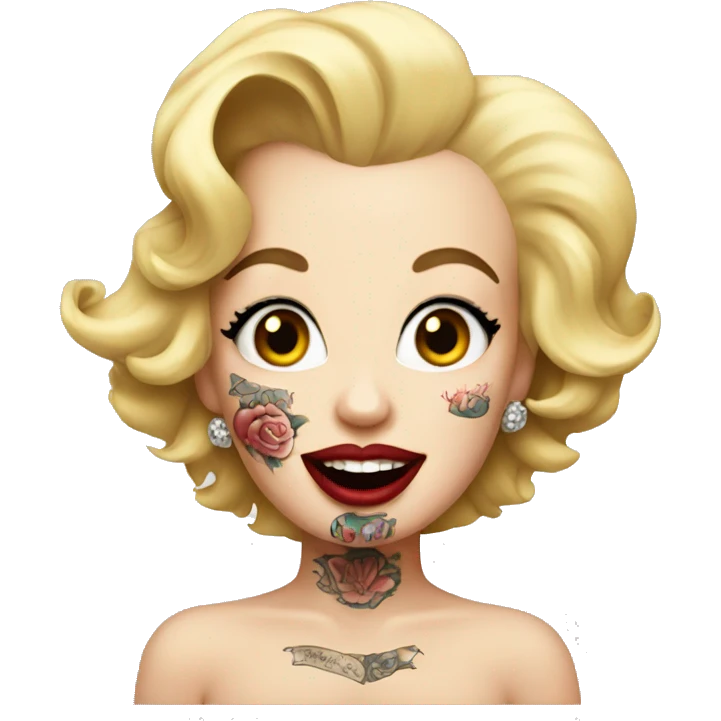 Marilyn Monroe with tattoos  emoji