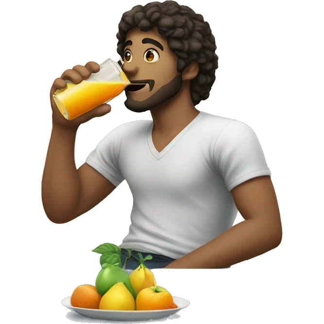 amir drinking juice emoji