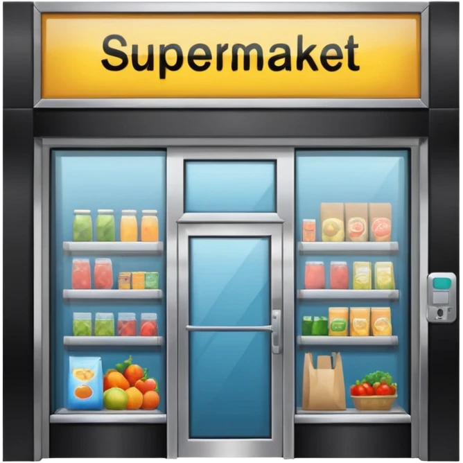 Front Supermarket🛒Entrance emoji