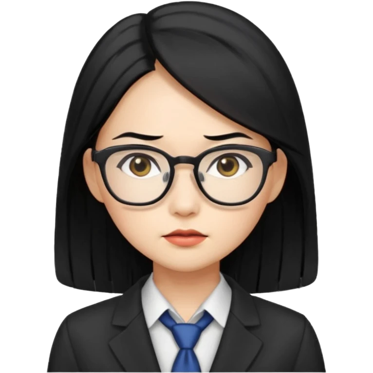 cewe ambis rambut panjang pake kacamata berkarier emoji