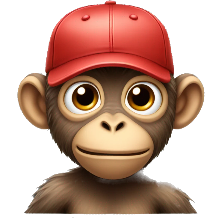 Monkey in baseball hat emoji