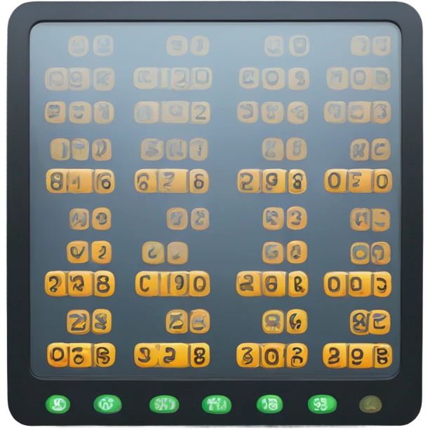 A digital screen showing carb count. emoji