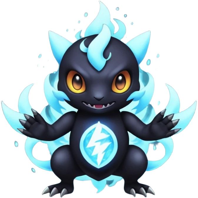 Elemental Dark-type-Electric-type natural Pokémon-Fakémon-creature emoji