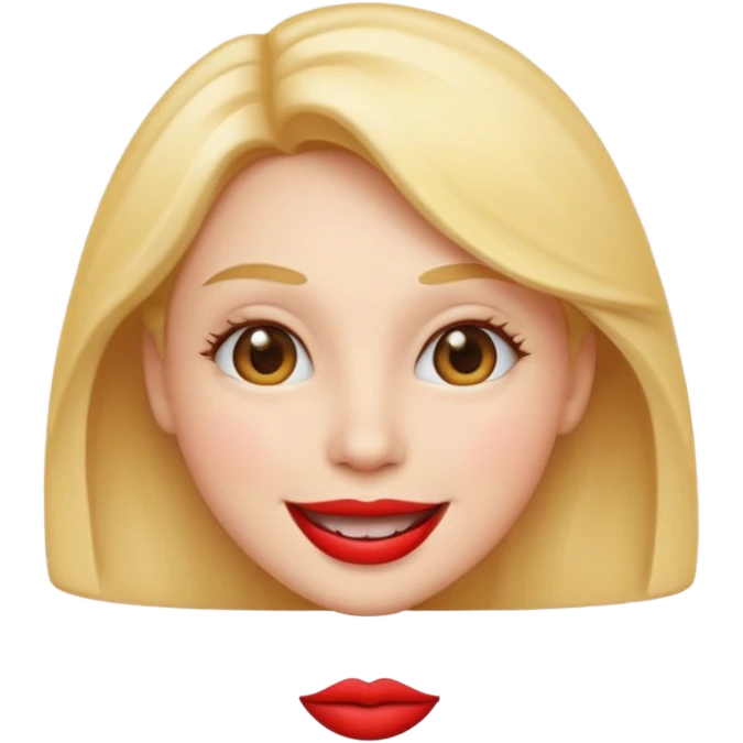 Emoji female with fake lips emoji