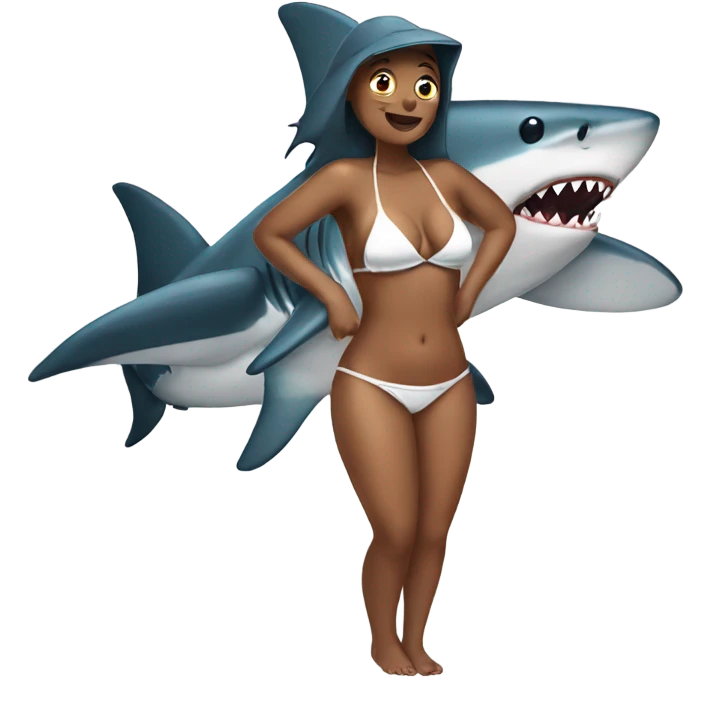 shark with a bikini  emoji