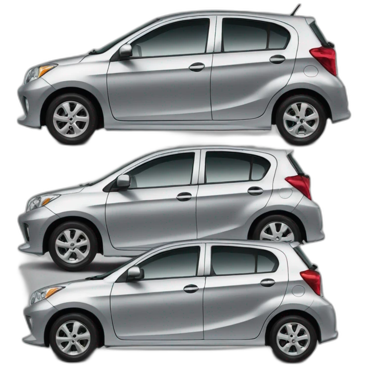 Perodua Myvi 1st generation in silver color emoji