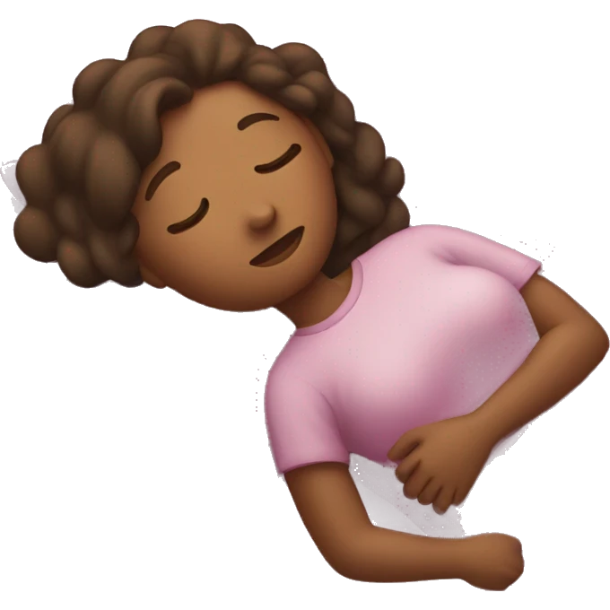 Girl sleeping on a bed emoji