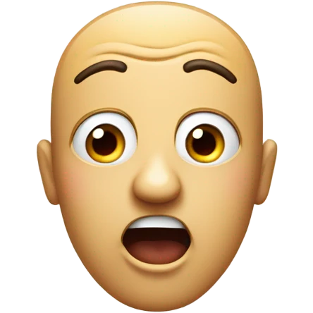 Crazy shocked face emoji