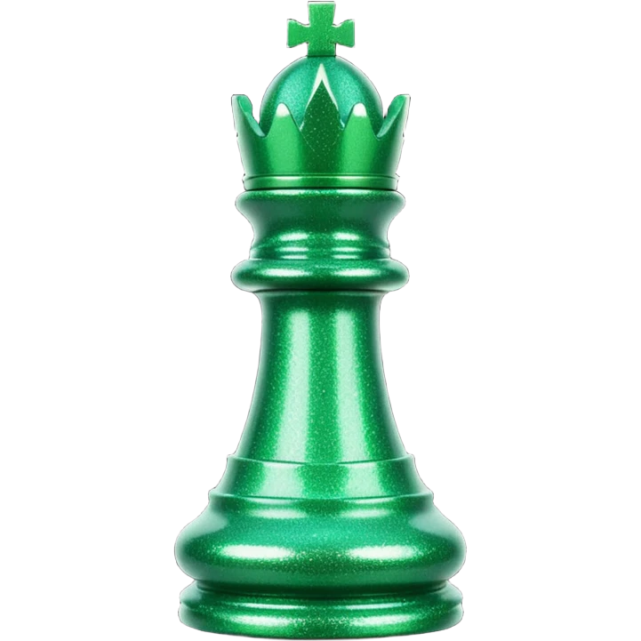 green glitter chess piece knight emoji