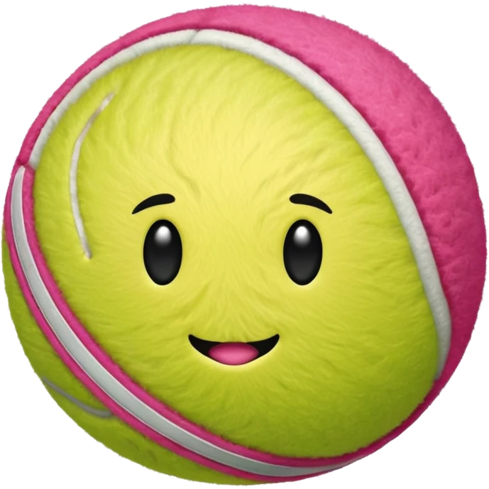 pink tennis ball, no face, realistic  emoji