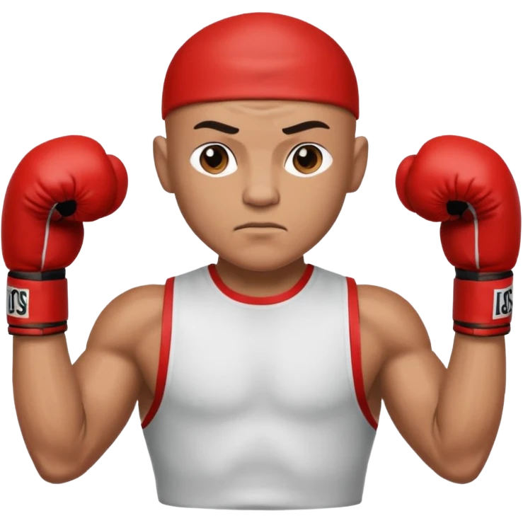  a boxer, bald head emoji